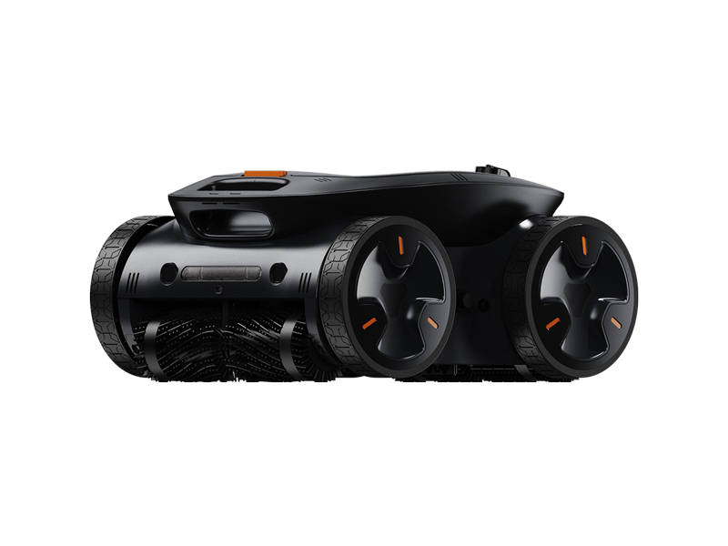 Cordless swimming pool robotic pool cleaner with HexaClean technology